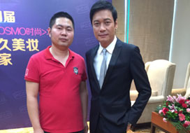 广州乐游棋牌与明星合影